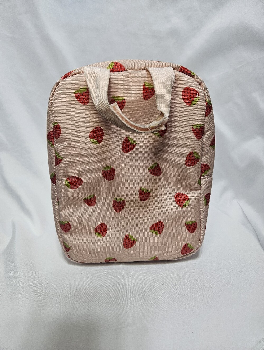 JanSport Strawberry Print Insulated Lunch Bag Pink Lunch Box Cute Fruit Pattern - Picture 4 of 9